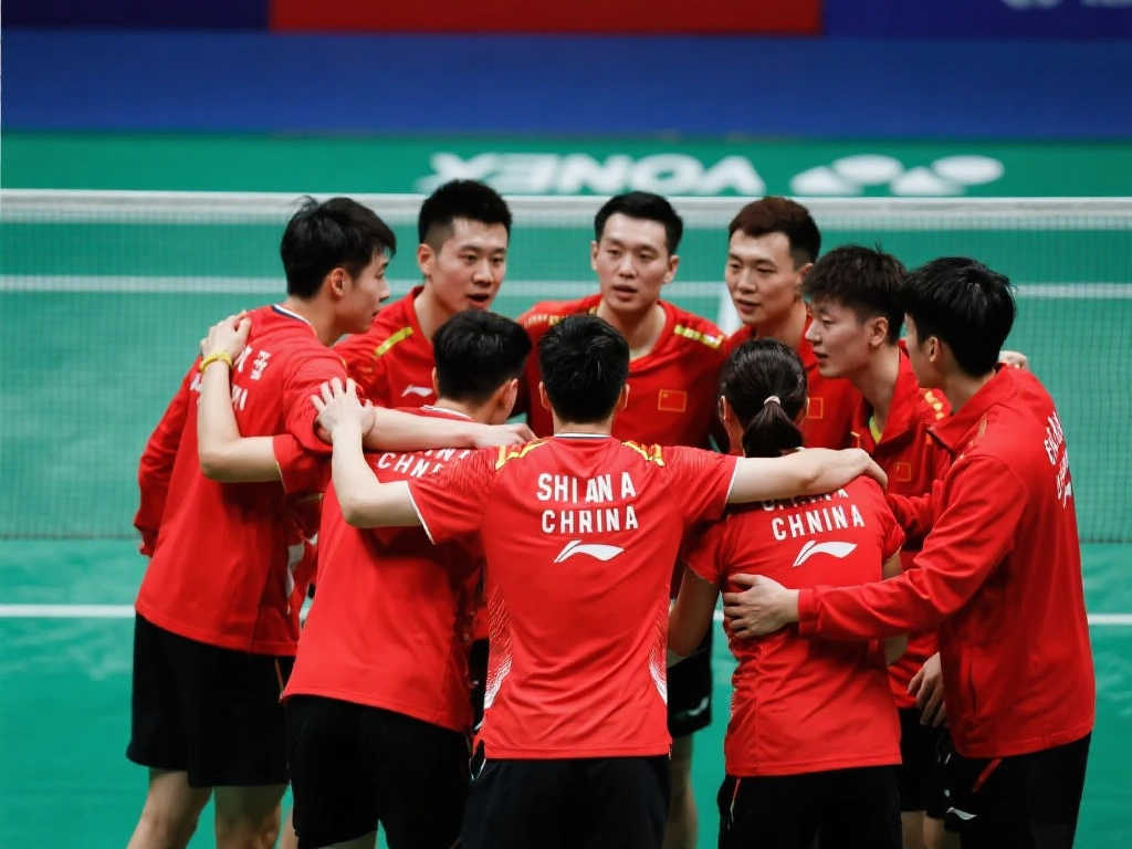 石宇奇社交平台分享国羽夺冠合影:祝贺中国队四连冠,再接再厉,加油! 石宇奇社交平台分享国羽夺冠合影:祝贺中国队四连冠,再接再厉,加油!